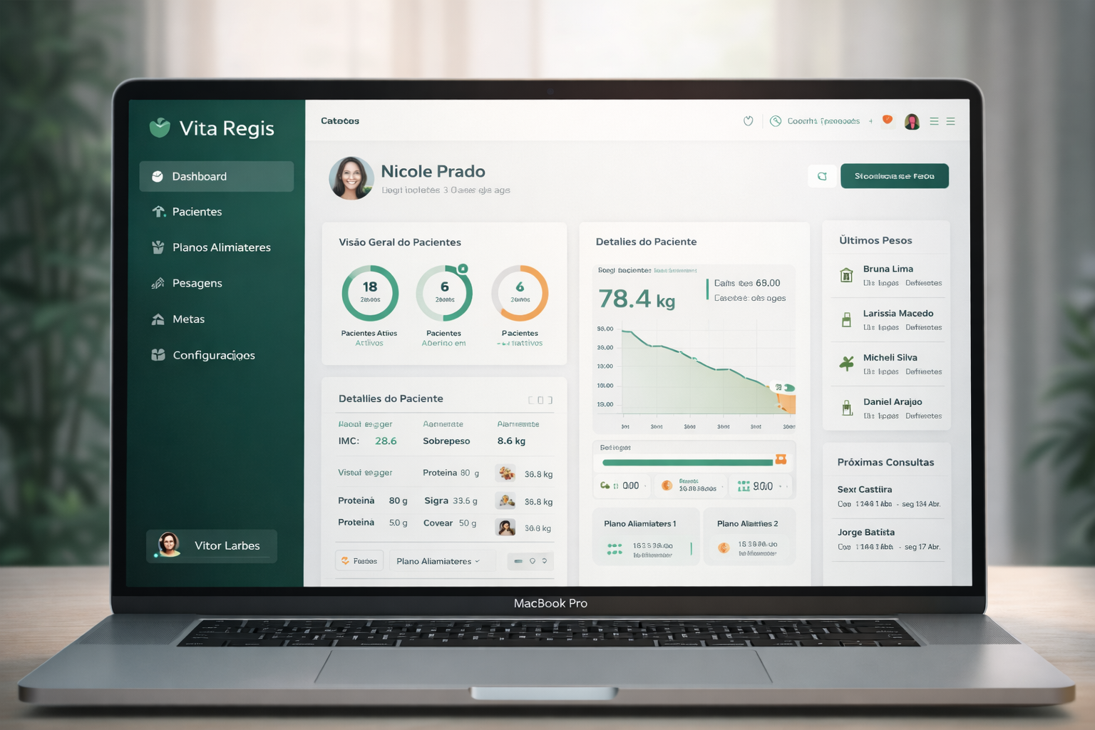 Dashboard Vita Regis